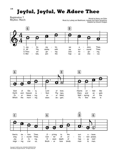  Joyful, Joyful, We Adore Thee (for 2-part Choir) by Ludwig Van Beethoven